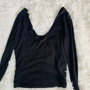 garage v neck long sleeve